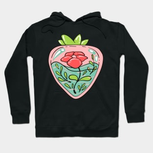 Pastel glass kawaii strawberry Hoodie